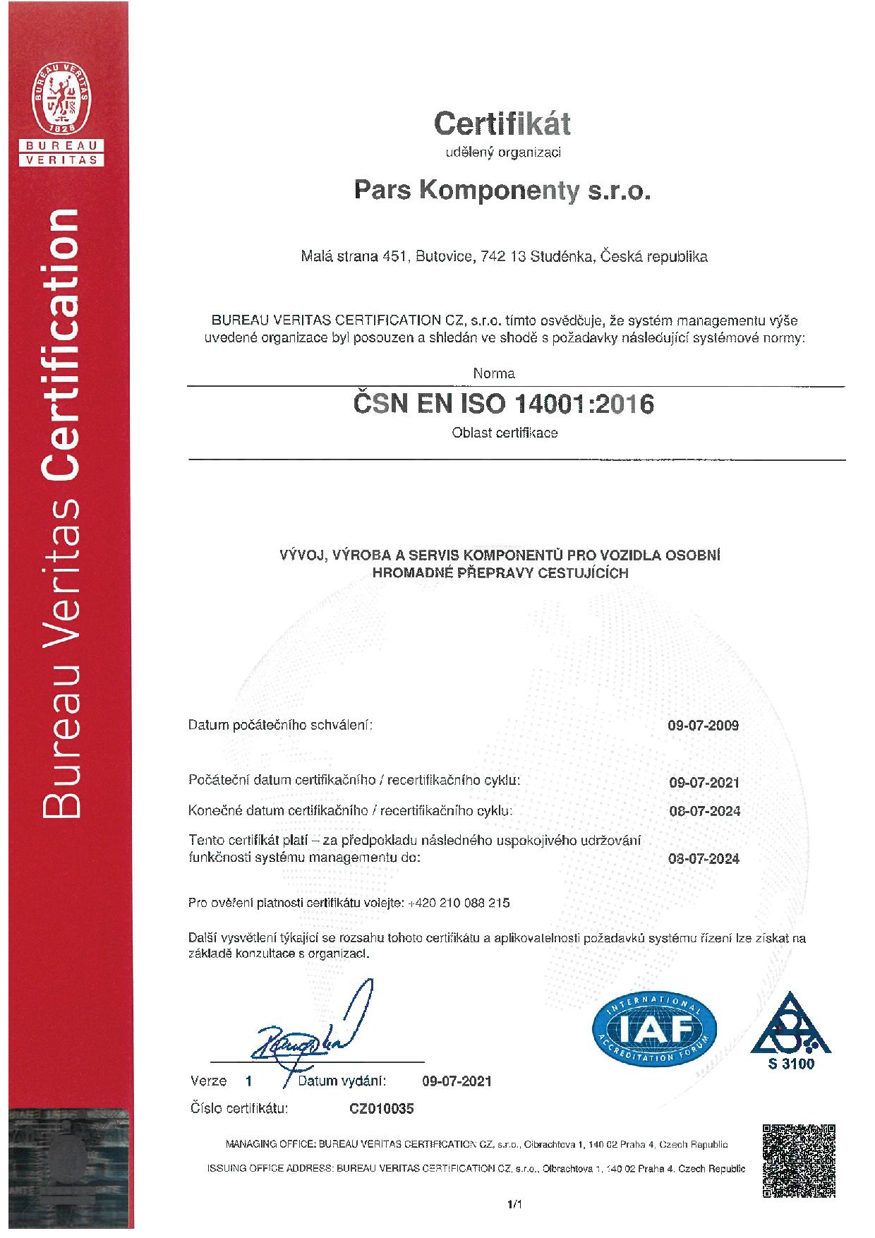 ČSN EN ISO 14001 EN