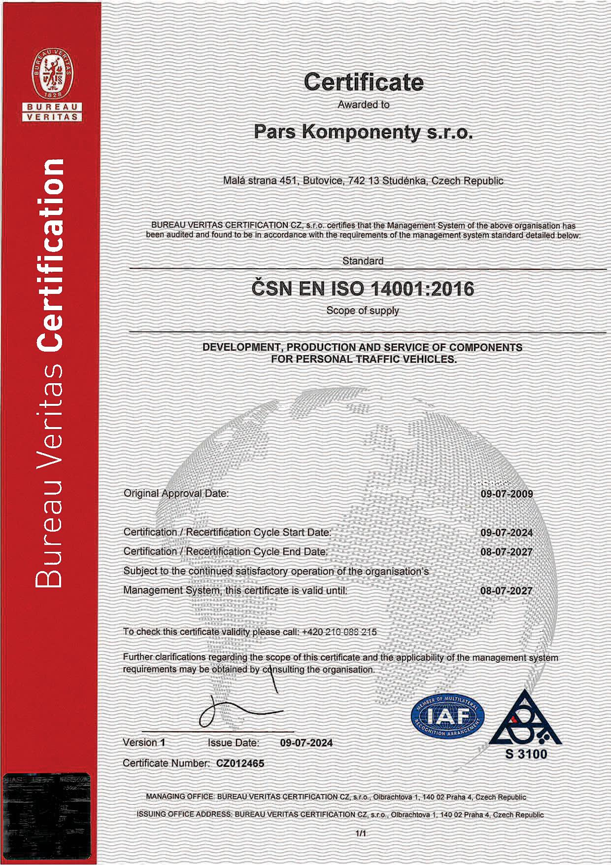 ČSN EN ISO 14001 EN